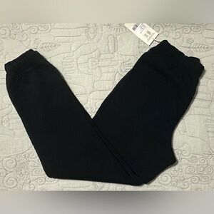NEW MATE the Label Organic Fleece Relaxed Pocket Sweatpant XS Jet Black